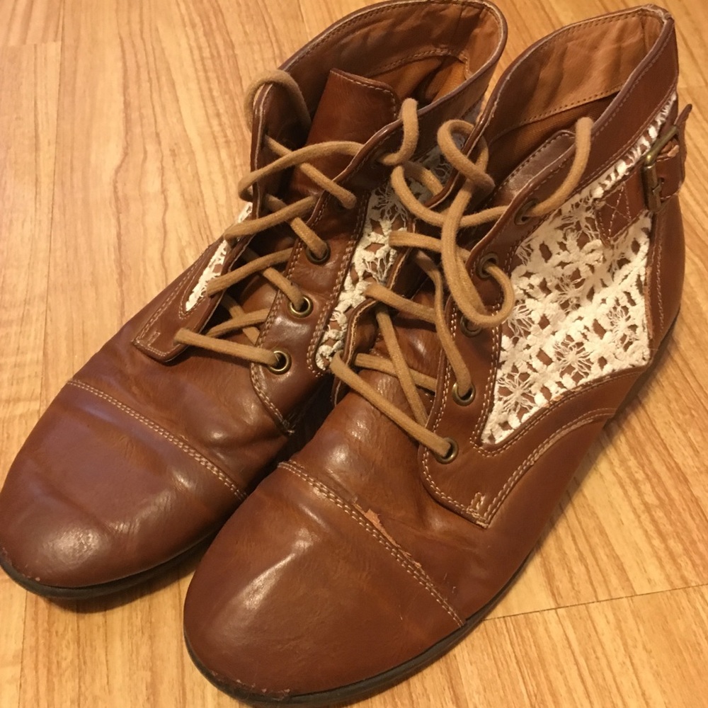 Brown Lacey Boots